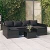 vidaXL Garden Lounge Set Black PE rattan Large Modular