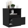 vidaXL Bed Cabinet Black Engineered wood 15.7 x 15.7 x 19.7 in