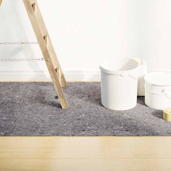 vidaXL Non-slip Painter Fleece 32.8' 1.97 oz/ft&sup2; Grey