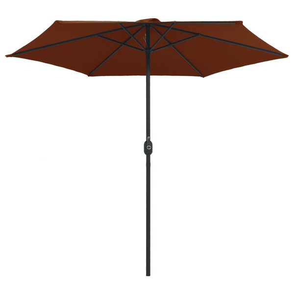 vidaXL Garden Parasol Terracotta Polyester, Aluminum Large Collapsible