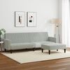 vidaXL Sofa Set Light Gray Velvet (100% polyester), wood, plastic, foam