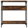 vidaXL Console Table Smoked Oak Engineered Wood, Metal Medium