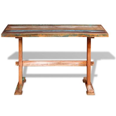 vidaXL Pedestal Dining Table Solid Reclaimed Wood 47.2"x22.8"x30.7"