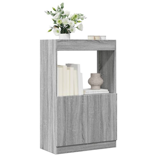 vidaXL Highboard Grey Sonoma Engineered Wood Medium Highboard