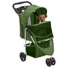 vidaXL Dog Stroller Green 300D Oxford Fabric, Steel 31.5 x 18.1 x 38.6 in