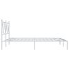 vidaXL Bed Frame White Powder-coated steel Full Bed Frame Rectangular