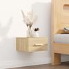 vidaXL Wall-Mounted Bedside Cabinet Sonoma Oak Engineered Wood