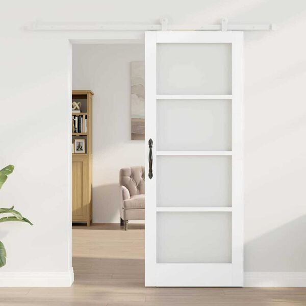 vidaXL Sliding Door ORKDAL White 30.71 x 79.53 in