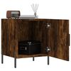 vidaXL Bedside Cabinet Set of 2 Smoked oak Engineered wood, iron Small