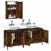 vidaXL Bathroom Furniture Set Smoked Oak