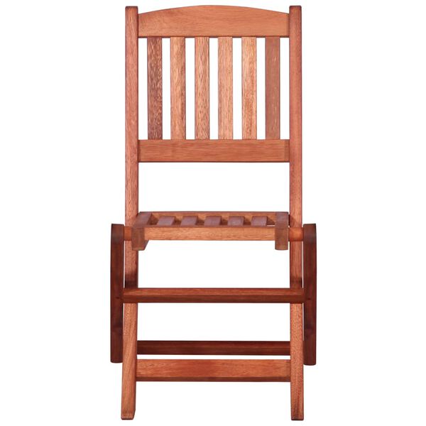 vidaXL Dining Chair Set of 2 Brown Solid eucalyptus wood Small