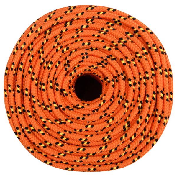 vidaXL Boat Rope Orange 0.39 " 164.0 ' Polypropylene