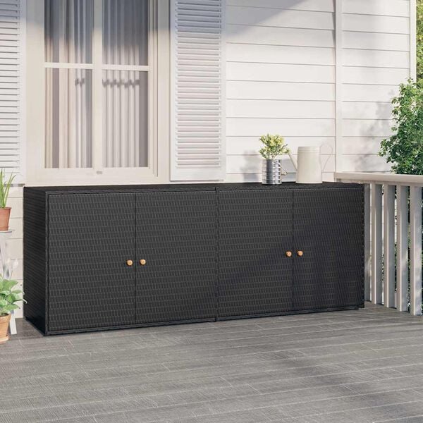 vidaXL Garden Storage Cabinet Black