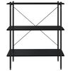 vidaXL Shelving Unit Black Engineered wood, Steel Medium Storage