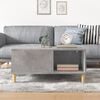 vidaXL Coffee Table Concrete gray Engineered wood, solid eucalyptus wood