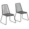 vidaXL Dining Chair Set of 2 Black