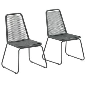 vidaXL Dining Chair Set of 2 Black