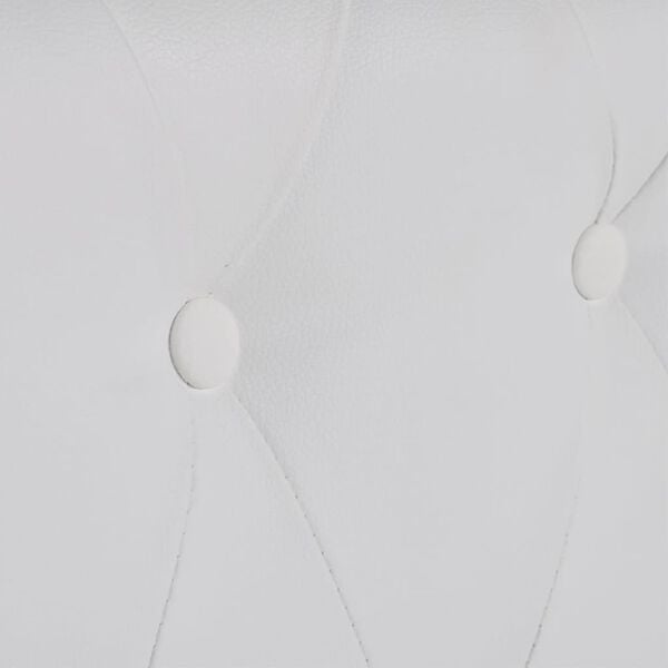 vidaXL Sofa White Artificial leather, MDF, Plywood, Wooden frame