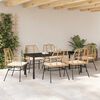 vidaXL Garden Dining Set 7 pcs Brown Poly Rattan