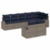 vidaXL Garden Sofa Set 8 pcs Grey Poly Rattan