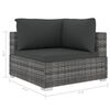 vidaXL Patio Lounge Set Set of 5 Grey PE Rattan 5 Piece Set Modular