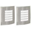 vidaXL Outdoor Wall Light 2 pcs Silver 23.5 x 9 x 26 cm