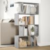 vidaXL Room Divider Bookcase Concrete grey Engineered wood Large