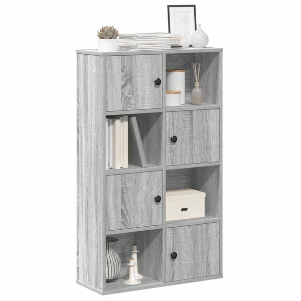 vidaXL Bookcase Grey Sonoma Engineered wood 23.6 x 9.4 x 40.0 in