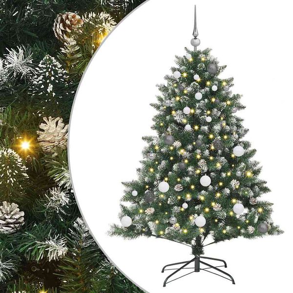 vidaXL Artificial Christmas Tree with 150 LEDs Green 59.06 in