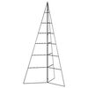 vidaXL Metal Christmas Tree Black Powder-coated steel 55.1 in Foldable
