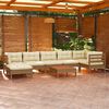 vidaXL Garden Lounge Set Honey Brown Solid Pinewood Medium Modular