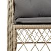 vidaXL 5 Piece Patio Dining Set with Cushions Mix Beige Poly Rattan