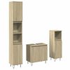 vidaXL Bathroom Furniture Set Sonoma Oak Engineered Wood Medium