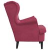 vidaXL Armchair Wine Red Velvet, Plywood Standard Durable Armchair