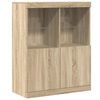 vidaXL Sideboard Sonoma Oak Engineered Wood Medium Sideboard Cabinet
