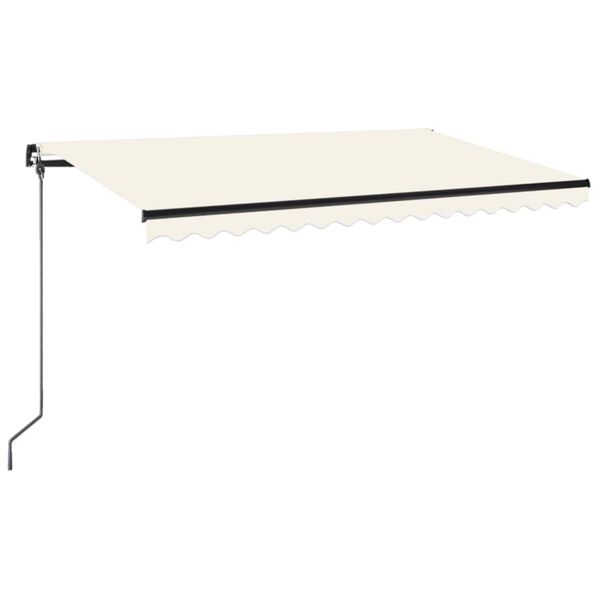 vidaXL Retractable Awning Cream, Anthracite