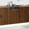 vidaXL Dishwasher Panel Brown oak Engineered wood 17.7x0.6x26.4 in
