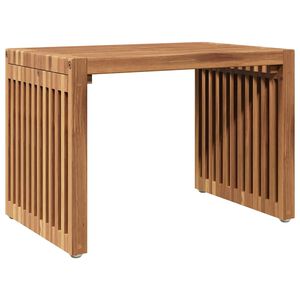 vidaXL Garden Side Table Brown 50 x 32.5 x 35 cm Solid teak wood
