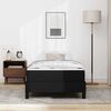 vidaXL Bed Frame with Mattress Black 31.50 x 78.74 in Fabric