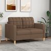 vidaXL 2-seater Sofa Brown Fabric (100% polyester), metal, textilene