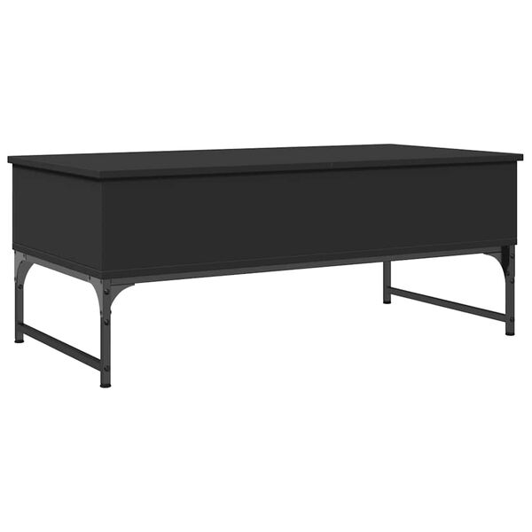vidaXL Coffee Table Black Engineered Wood 39.4x19.7x15.7 in