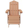 vidaXL Garden Chair Brown HDPE (High Density Polyethylene), steel