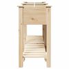 vidaXL Garden Planter Beige 63.58 x 17.72 x 30.12 in Solid Fir Wood