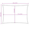 vidaXL Sunshade Sail Oxford Fabric Rectangular 6.6x11.5' White