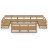 vidaXL Garden Lounge Set Honey Brown Solid Pine Wood Large Modular