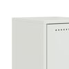 vidaXL Bedside Cabinet Set of 2 White Cold-rolled steel Standard
