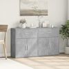 vidaXL Sideboards 2 pcs Concrete Gray 23.6"x12.2"x27.6" Engineered Wood