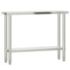 vidaXL Kitchen Work Table 43.3"x11.8"x33.5" Stainless Steel