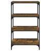 vidaXL Book Cabinet Smoked Oak Engineered wood and steel Medium