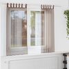 vidaXL Voile Curtains with Tab Top 2 pcs Brown